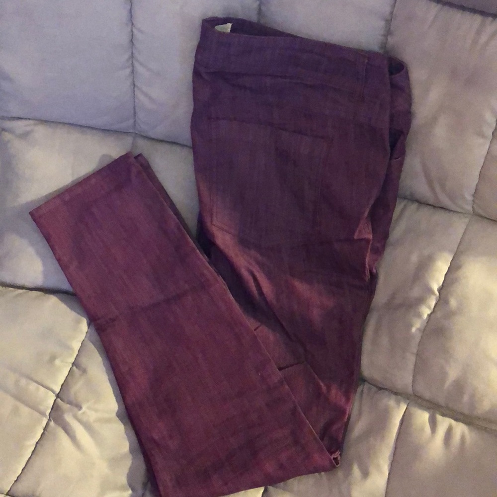 Purple skinny leg forever 21 + size denim